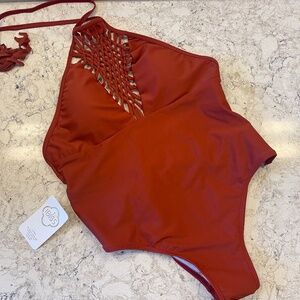 New Brick Orange One‎ Piece Swimsuit